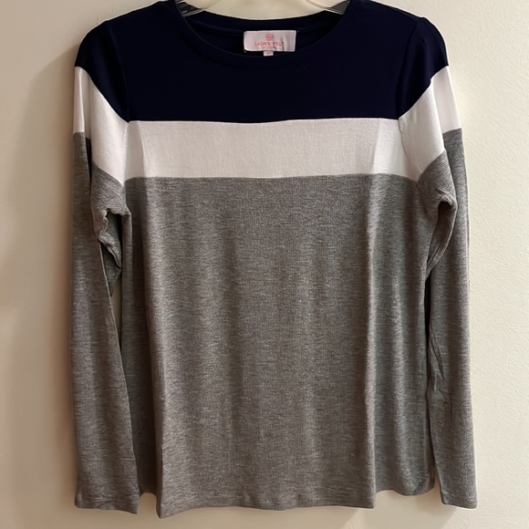 LAURIE FELT Long Sleeve Color Block Top Size XS - Picture 1 of 6